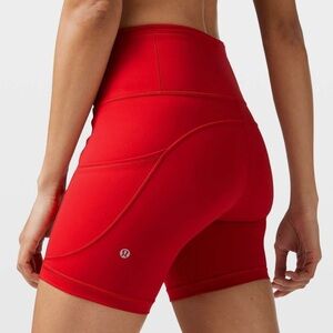Lululemon Fast and Free Short 6” *Non-Reflective - Dark Red
